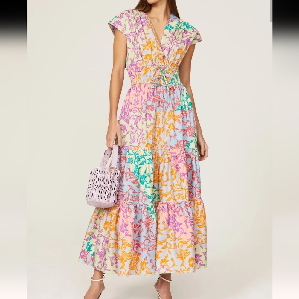 Derek Lam 10 Crosby Fatima tiered floral a line dress, Size 2 - Picture 2 of 13
